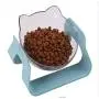 Pet Bowl Drinker Feeding Cat Pot High Foot Oblique Mouth Ear 15° Protection Cervical Vertebra Adjustable Transparent Cat Bowl