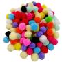 joyMerit 100pcs Soft Lightweight Cat Toys Pompon Balls for Kitten Cats Craft Projects