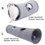 YUNDING Pet Cat Tunnel Pet Tube Collapsible Pet Tunnel Interactive Play Toy with Peekaboo Holes Toy Ball for Cat Puppy Kitty Kitten Rabbit(Size:S)