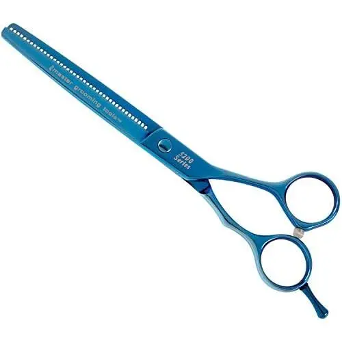 Master Grooming 5200 Titanium Straight Shear, 6.5-Inch, Blue Master Grooming 5200 Titanium Straight Shear, 6.5-Inch, Blue