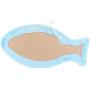 HERCHR 1 Pcs Cat Scratch Pad Flat Sisal Board Cat Scratching Pad Pet Scratcher Mat Playing Toy, Fish Shape, Plush(Blue)