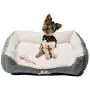 Happycare Textiles Rectangle Dog Paw Embroidery Pet bed with Dog bone toys sets Happycare Textiles Rectangle Dog Paw Embroidery Pet bed with Dog bone toys sets