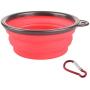 EWYO Collapsible Dog Bowl, 4 Pack Foldable Dog Travel Bowl,Pet Pop-up Food Water Feeder Foldable Bowls with Carabiner Clip
