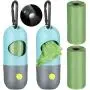 Outus 2 Pieces Dog Waste Bag Holder Dispenser with LED Light, Dog Poop Pickup Bags with 4 Rolls Dog Poop Garbage Bags, Leak-Proof Dog Waste&