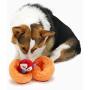 HugSmart Pet -Fruity Critterz | Squeaky Hide and Seek Plush Dog Toys | 2-in -1 Cute Interactive Plush Puzzle Toys for Small Medium Dogs (Pumpkin Hiding Fox)