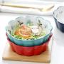 LIONWEI LIONWELI Ceramic No Spill Cat Bowl Dog Bowls pet Dish for Food and Water with Wood Base Stand