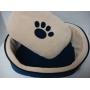 Puppy Dog Cat Kitty Pet Bed Cushion Paws2claws Blue comfy Soft house 16x13x5'' XS