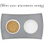 Ptlom Pet Placemat for Dog and Cat, Mat for Prevent Food and Water Overflow, Suitable for Small, Medium and Large Pet, Silicone