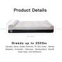 Laifug Orthopedic Memory Foam Extra Large Dog Bed with Pillow and Durable Water Proof Liner & Removable Washable Cover & Smart Design & Free Dog Comb