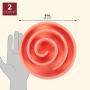 Juvale 2-Pack Interactive Spiral Dog Bowl, Slow Feeder Pet Dish to Stop Bloat, Pink and Green
