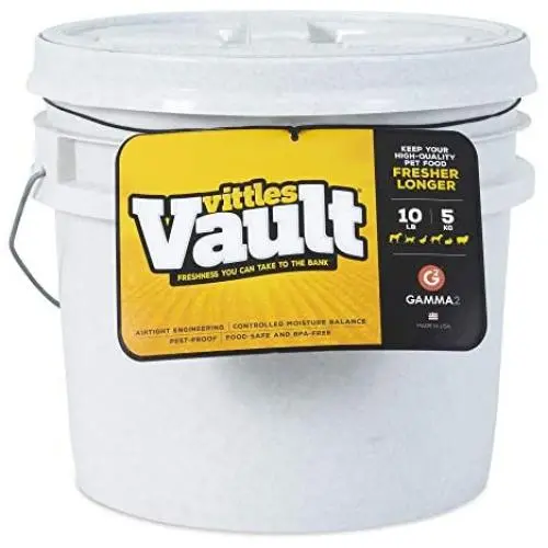 Gamma2 Vittles Vault 10 lb Airtight Bucket Container for Food Storage, Food Grade and BPA Free Gamma2 Vittles Vault 10 lb Airtight Bucket Container for Food Storage, Food Grade and BPA Free