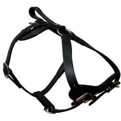Redline K9 Padded Leather Quick Release Dog Protection and Tracking Harness