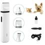 ZAMATE Pet Nail Grinder Set, Quiet Electric Rechargeable Dog Nail Trimmer Kit, 3 in 1 Multifunctional Pet Hair Clippers Kit, Painless Paws Grooming & Smoothing for Large Medium Small Dogs and Cats