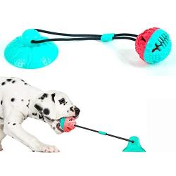 Dog Chew Toys with Bell, Dog Rope Toys with Suction Cup, Dog Ball Pull Toys, Dog Teeth Cleaning Toys, Multifunctional Interactive Pet Toys