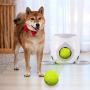 Automatic Dog Feeder, Interactive Dog Ball Fetch and Treat Dispenser Treat Toy Tennis Ball Reward Machine for Dogs, Funny Pet Foraging Play Toy