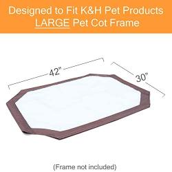 K&H PET PRODUCTS Self-Warming Pet Cot Cover Replacement for Elevated Dog Beds (Cot Sold Separately)