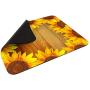 Sunflower Arranged in A Circle on A Wooden Background Flower Square Mouse Pad style5 1822cm