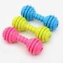 XIHONGSHIR Bell Ball Toys, Dog Ball Chew Toy, Barbed Barbell Balls, Environmental Soft Rubber Non Toxic, Tooth Cleaning, for Cats, Puppies, Small & Medium Pets, 3Pcs,Blue+Pink+Yellow