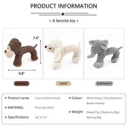 mihealpet Fun Pet Dog Toys Puppy Chew Squeaker Squeaky Plush Sound Animal Puppy Shape Molar Toys Pet Training for Dog Cat Squeaking Toy Resistant Cleaning Teeth