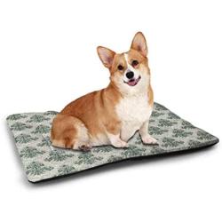 DayDayFun Victorian Pet Sleeping Mat Floral Lavender Color Bloom Blossoms Flowering Continuous Classy Artful Design Print Easy-to-Clean Pet Mat Fuchsia