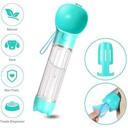 HALOFMEE Portable Puppy Water Dispenser with Drining Bowl Dog Travel Water Bottle with Poop Bags Doggie Water Bottle Dispenser with Scooper Shovel for Dogs On The Go (500ML)