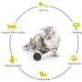 Owlhouse Electric Cat Toys Ball, 360 Degree Automatic Rotating Ball with USB Charging Head and Ball Decoration, A Balanced Swing Toy Ball, an Auto-Rotating Rolling Ball for Cat Toys