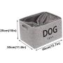 Geyecete Canvas Dog Treats Basket with a Drawstring Keep Away from dust -Foldable Dog Food Basket Basket for Dogs Treats Storage
