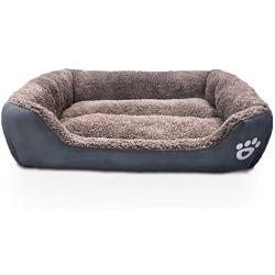 Handyone Medium Dog Bed & cat Bed, Calming Dog Bed with Machine Washable, Warming Durable Dog beds for Small Medium Dogs-Grey