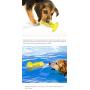 USWT Squeaky Dog Toys Super Bite-Resistant Suction Cup Dog Float Toy Dogs Supplies Pet Chew Molar Stick Toothbrush That Brush Teeth by Himself New Material (Yellow)