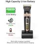 oneisall Dog Clippers Professional, 2-Speed Quiet Rechargeable Cordless Pet Grooming Hair Clippers Set for Small and Large Dogs Cats-Black