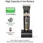 oneisall Dog Clippers Professional, 2-Speed Quiet Rechargeable Cordless Pet Grooming Hair Clippers Set for Small and Large Dogs Cats-Black