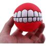 1PC only Treat Ball Pet Dog Toy Smile With Teeth Grinding Chew Sound Funny Playing BLUS