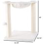 PETMAKER Cat Tree and Scratcher- Two Sisal Scratching Posts, Hammock Style Lounging Bed and Interactive Hanging Toy for Cats and Kittens (15.75”)