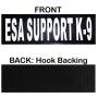 Doggie Stylz Set of 2 Reflective ESA Support K-9 Removable Patches with Hook Backing for Working Dog Harnesses & Vests. Durable and Interchangeable - Comes in 3 Sizes Small, Medium and Large