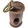 Hide & Drink, Durable Thick Leather Dog Poop Bag Dispenser with Belt Attachment, Dog Walkers, Stylish Dog Waste Bag Holder, Brass Metal Clip, Handmade Includes 101 Year Warranty :: Bourbon Brown