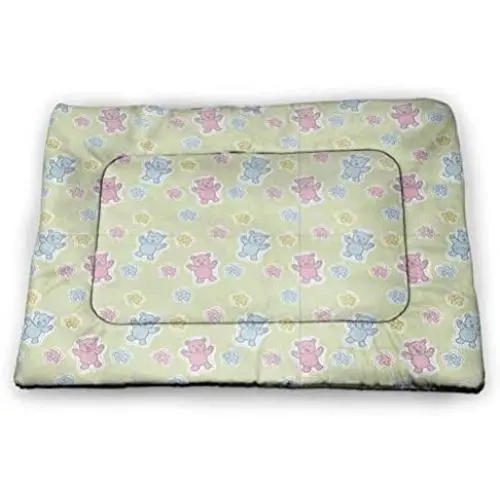 DayDayFun Night Cat Mat Westminster Bridge London City UK Stormy Moody Weather European Urban Travel Pet Mats for Food and Water Pale Grey Yellow