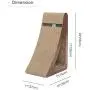 Famgizmo Premium Cat Scratcher Incline Scratching Pad Cardboard Lounge Bed with Ball Toy Catnip 68 x 36 x 27 cm Multiple Scratching Angles Uperior Cardboard & Durable Construction Famgizmo Premium Cat Scratcher Incline Scratching Pad Cardboard Lounge Bed with Ball Toy Catnip 68 x 36 x 27 cm Multiple Scratching Angles Uperior Cardboard & Durable Construction