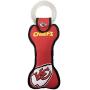 Pets First NFL Kansas City Chiefs Dental Dog TUG Toy with Squeaker. Tough PET Toy for Healthy Fun, Teething & Cleaning Pets Teeth & Gum, Team Color, one Size (KCC-3310)