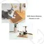 Odoland Cat Scratching Posts with Cat Self Groomer Massage Comb, 1 Sisal Scratch Pole Cat Scratcher with 4 Dangling Ball, Carpeted Base Play Area with Sisal Cat Scratching Pad and Small Perch Odoland Cat Scratching Posts with Cat Self Groomer Massage Comb, 1 Sisal Scratch Pole Cat Scratcher with 4 Dangling Ball, Carpeted Base Play Area with Sisal Cat Scratching Pad and Small Perch