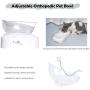GAPZER Elevated Cat Dog Bowls Food Grade Material 0/15° Tilted Pet Food Water Bowls with Anti Slip Raised Stand Detachable Orthopedic Pet Feeder No-Spill Anti-Overturn
