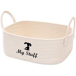 Geyecete Dog Dog Toy Basket Storage Cotton Rope Storage Basket Pet/Doy Toy Box Dog Storage Basket Basket Dog Toy Storage Basket-Dog