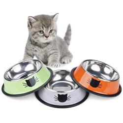 Legendog 3PCS Pet Bowl Stainless Steel Non-Skid Base Dog Bowl Cat Bowl with 2 Food Scoop