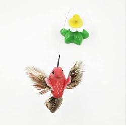 ZIYAN Bird Toy for Pet Cats, Funny Rotating Electric Flying Bird Interactive Toy with A Fastening Tape, Multicolor