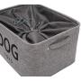 Morezi Canvas Dog Toy Box Puppy Toy Basket Bin with Handles and Drawstring Closure - Perfect for Organizing Pet Toys, Blankets, Leashes, Towel, Coats, Diaper, Pet Pee Mat