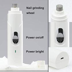 Dog Nail Grinder Upgraded 2-Speed Electric Rechargeable Pet Nail Trimmer Painless Paws Grooming & Smoothing for Small & Large Dogs & Cats Pet Nail Grinder