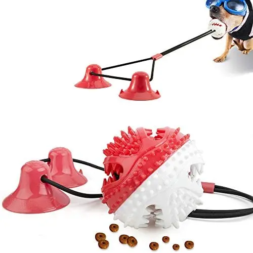 ETIAL Elastic Rope Double Suction Cup Tug of War Dog Chew Toy Interactive Dog Toys Pet Aggressive Chewers Puzzle Toothbrush Molar Bite Squeaky Toys Ball Teeth Cleaning Food Dispensing ETIAL Elastic Rope Double Suction Cup Tug of War Dog Chew Toy Interactive Dog Toys Pet Aggressive Chewers Puzzle Toothbrush Molar Bite Squeaky Toys Ball Teeth Cleaning Food Dispensing
