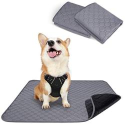 rabbitgoo Dog Harness & Dog Potty Training Pee Pads - Adjustable No Pull Dog Vest with Leash Clips(M) | Washable Pee Pads for Dogs and Cats Waterproof Large Puppy Pads Super Absorbent Non-Slip