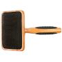Bass Brushes Large Slicker Style Pet Brush with Bamboo Wood Handle and Rubber Grips