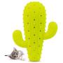 Pet Craft Supply Cactus Interactive Cat Toy Chew Toy Teeth Cleaning Bite Resistant 100% Natural Rubber with Bonus Catnip and Silvervine Bags for Kittens and Adult Cat