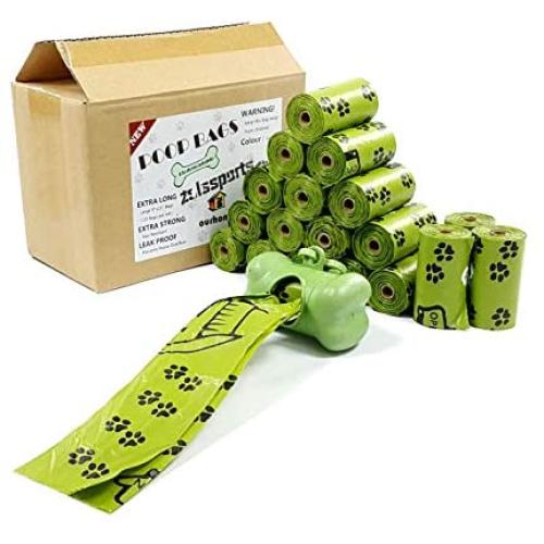 Dog Poop Bags, 34 Rolls/510 Bags with Dispenser, Dog Waste Bags, Unscented, Leak-Proof, Easy Tear-Off